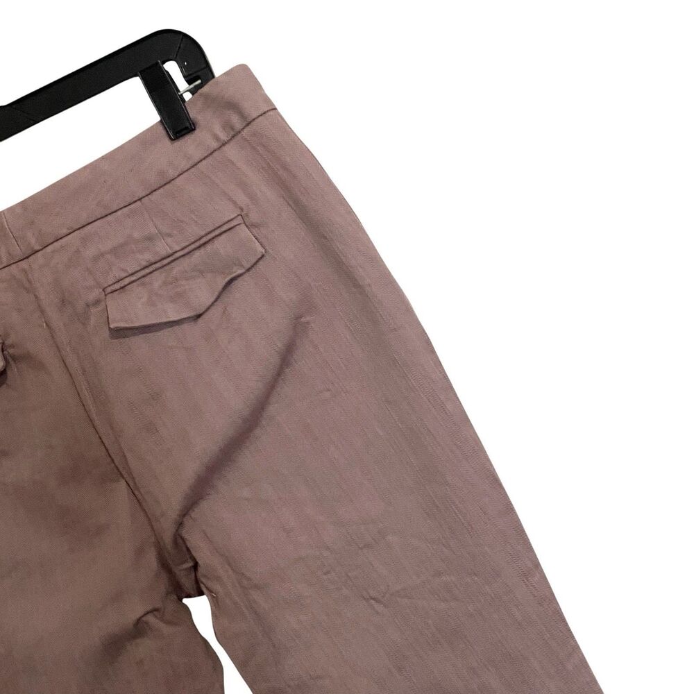 Ann Taylor Bootcut Pants Womens 8 Mauve Pink Stretch Textured Slash Pockets - Picture 8 of 8
